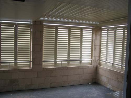 Ideal for al fresco living - the Pivoting Louvre Blade Shutters