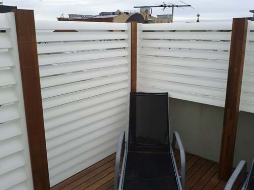 External Louvre Blade Balcony Screen by Bayside Privacy Screens